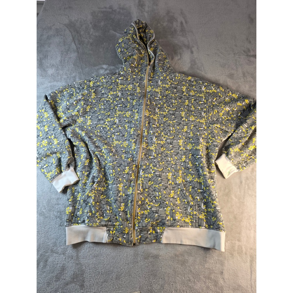 CLH Full Zip Hoodie Men 4XL Gray Yellow Graphic Print Creating Limitless Heights